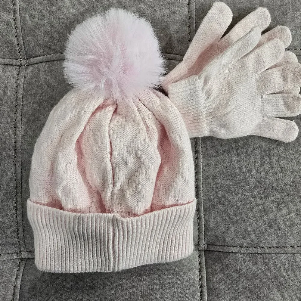 NWT Rainbow Sugar Girls Hat and Gloves, 2 Piece Set